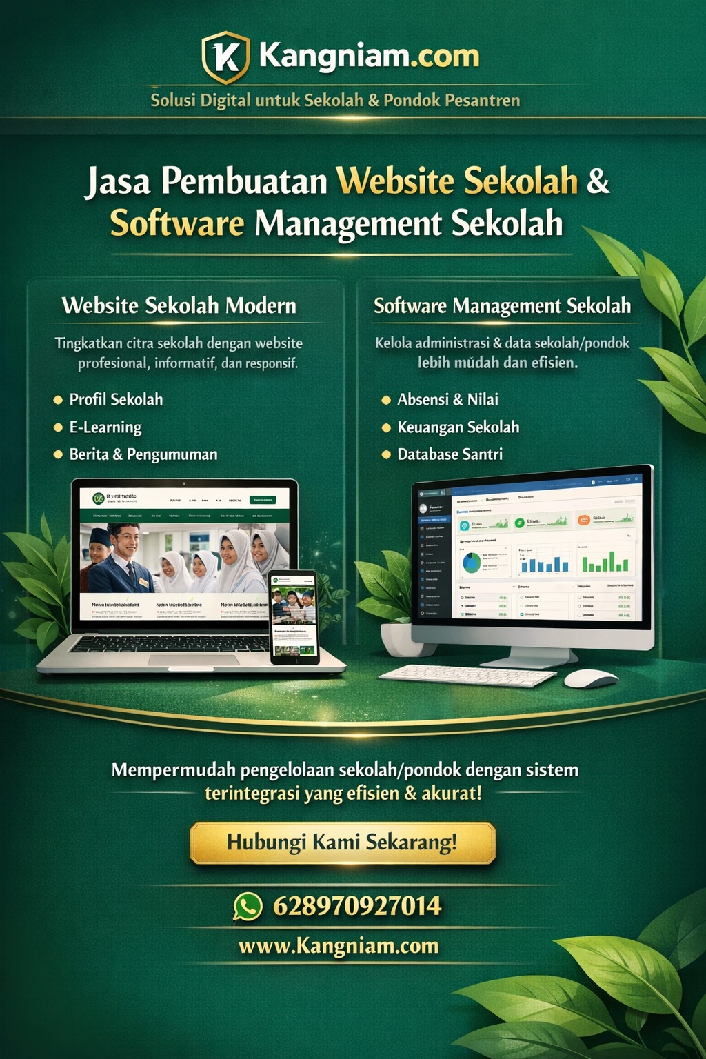 Jasa Pembuatan Software Manajemen Sekolah dan Pondok Pesantren Terintegrasi